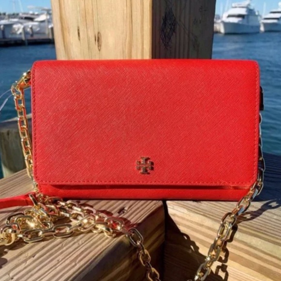 Tory Burch Handbags - tory burch red chain wallet 🌼